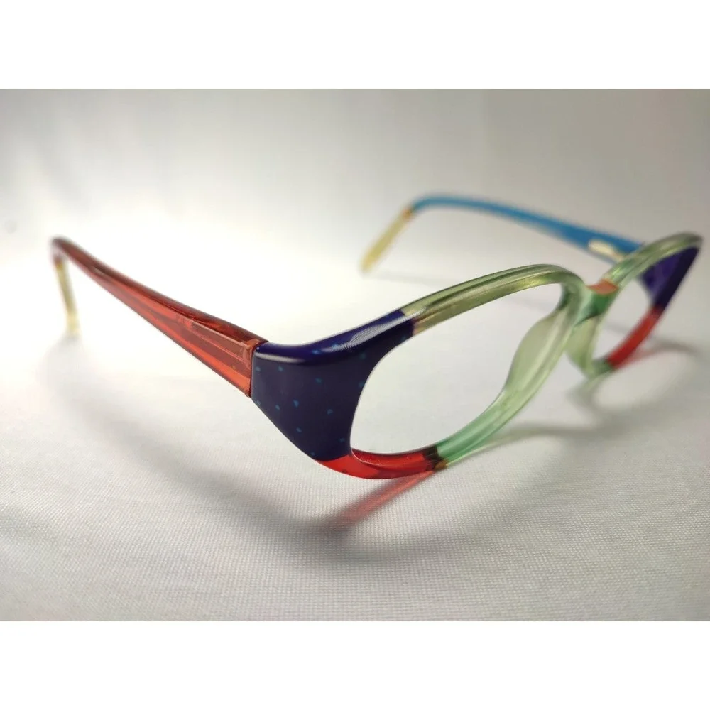 Ronit Furst 2321 Eyeglass Frames Handpainted Multicolor Oval Full Rim 53-18-135
